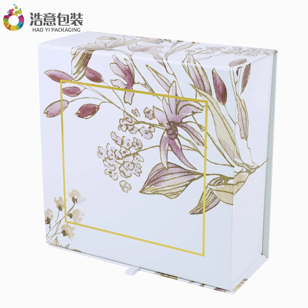 China Custom Square Foldable Cardboard Makeup Jewelry Magnetic Paper Gift Packing Box for Watch Packaging with Logo Gilding Printing for Perfume Shoe Cosmetics
