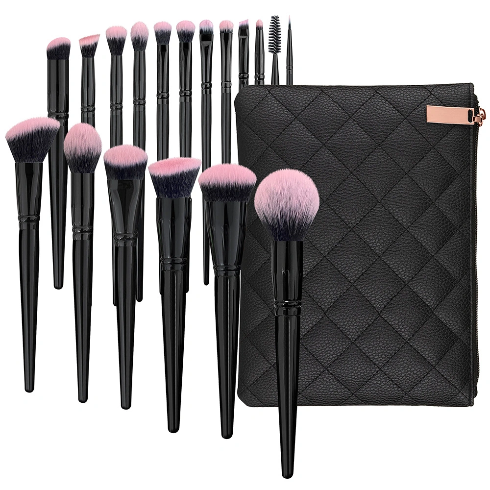 High Quality Black Soft Synthetic Hair Makeup Powder Lip Eyeliner Cosmetic Brush