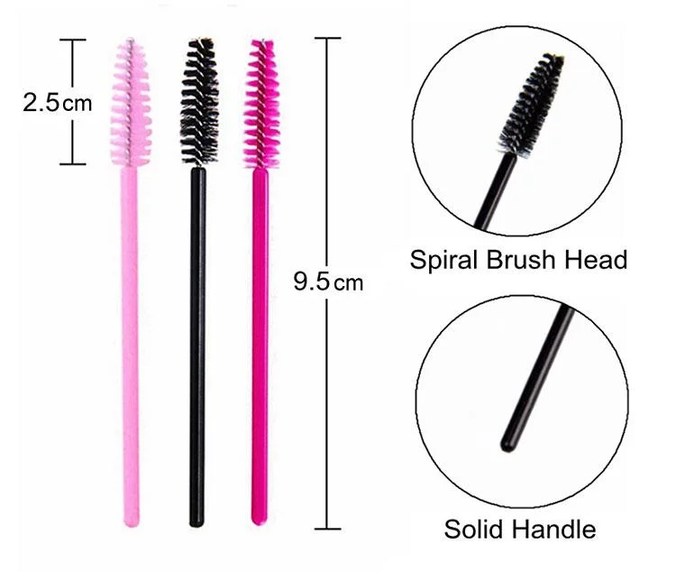 Disposable Mascara Applicators Multicolored, Mascara Brushes, Cosmetic Eyelash Eyebrow Brushes