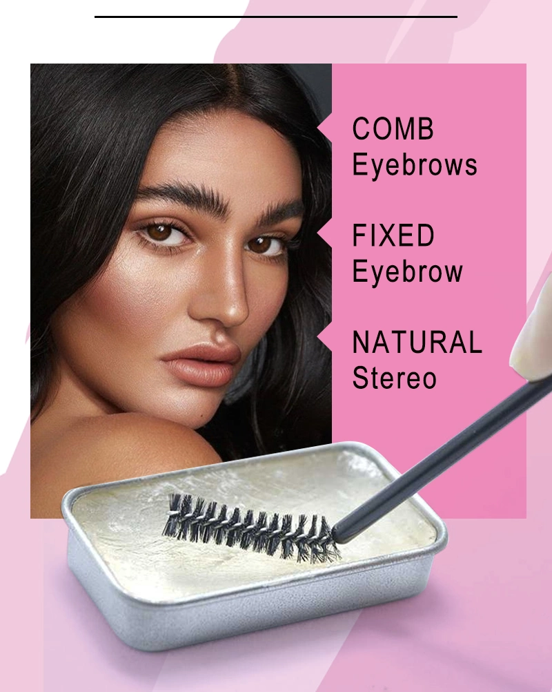 Wild Eyebrow Shaping Soap with Brush, Natural Eye Brow Shaping Gel Wax, Long Lasting and Waterproof Eyelash Wax