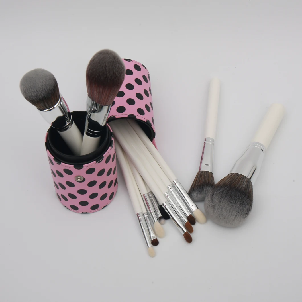 14PCS Cosmetic Brush for Concealer Eyeshadow Eyebrow Highlight Pink