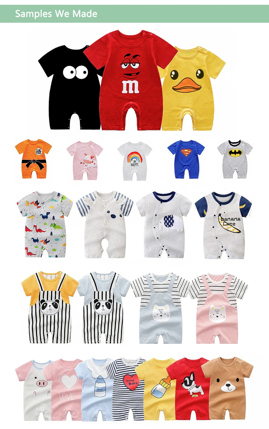 Colorful Baby Clothes Rompers Cotton Newborn Amben Baby Products