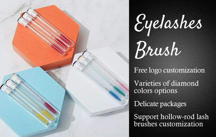 Disposable Mascara Applicators Multicolored, Mascara Brushes, Cosmetic Eyelash Eyebrow Brushes