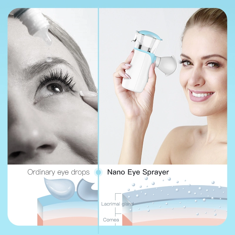 Water Mist Moisture Atomization Moisturizing Refreshing Mini Handy Nano Eye Steamer for Eye Care Makeup