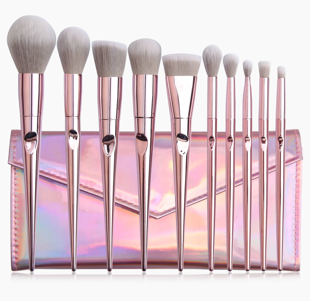 10PCS Makeup Brushes Set Eye Shadow Foundation Powder Lip Cosmetic Beauty Tool Kit
