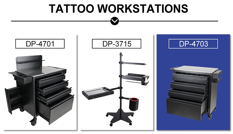 Salon SPA Tattoo Trolley Cart Lockable Tattoo Supply Tattoo Furniture