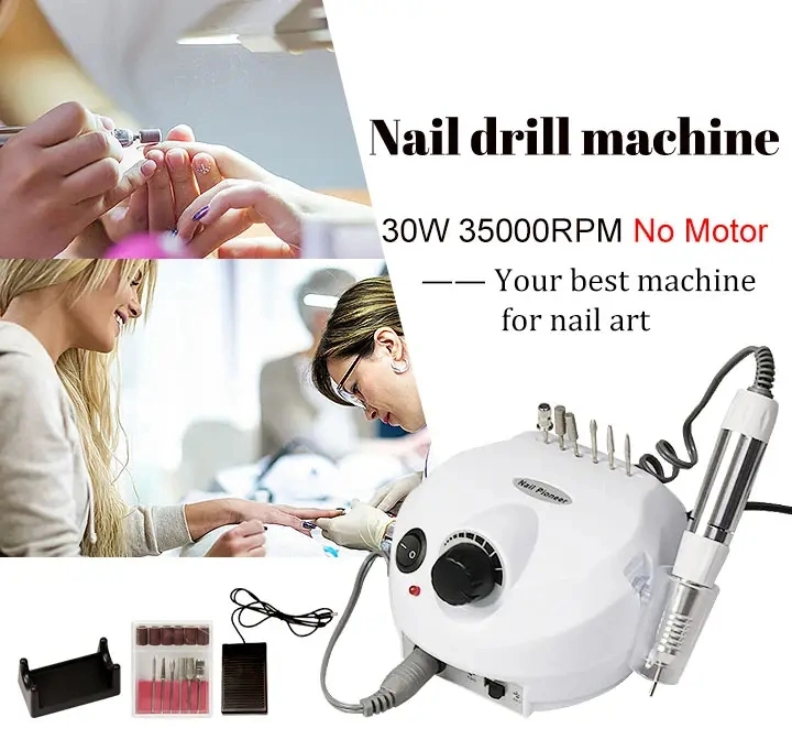 Strong Micromotor 35000rpm Nail Drill Polishing Electric Nail File Engraving Polish Tool Nail Art Manicure Pedicure Nail Drill Machine