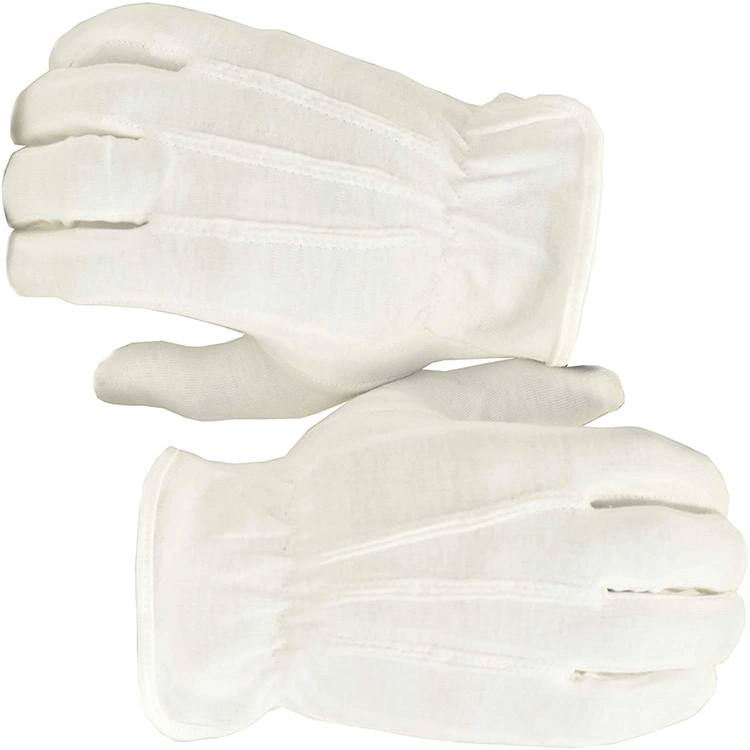 Dress Marching Band Parade Formal White 100% Cotton Gloves Products