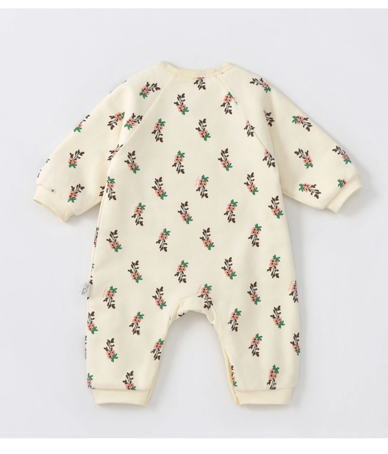 New Cotton Clip Baby Autumn and Winter One Piece Suit Newborn Class a Pure Cotton Pajamas Crawling Suit Baby Product