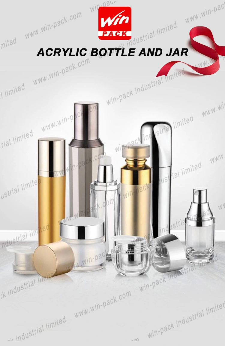 Hot Sell Luxury Gold Acrylic Bottle Transparent Cosmetic Package
