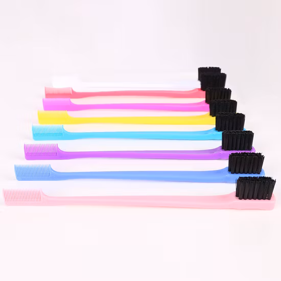 Double Sided Edge Control Hair Comb Hair Styling Brush Multi Color Eyebrow Combing Hair Brush
