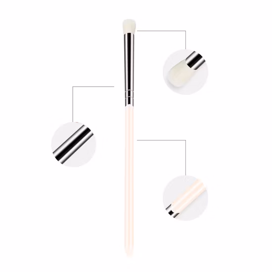 Black Handle White Synthetic Hair Makeup Brushes Set Eyeshadow Brush Eyeliner Cosmetics Tools